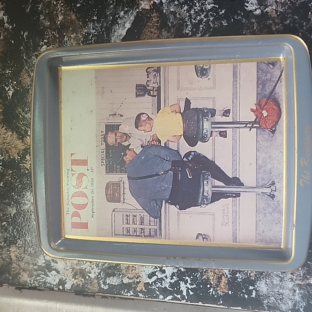 Collectors series Saturday evening post illustrations tin plate